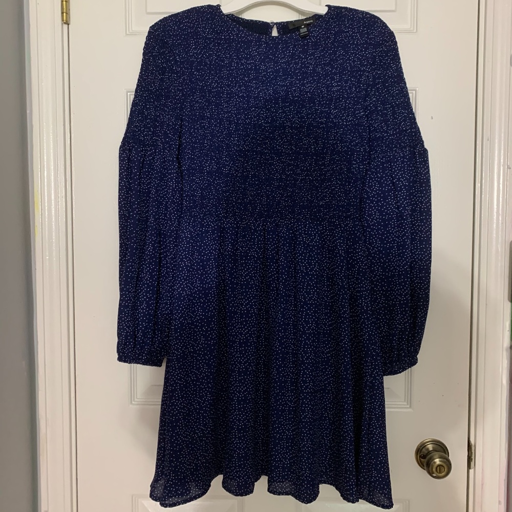 Blue and white dress